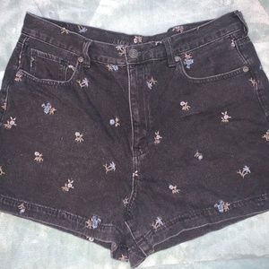 American Eagle Floral Jean Shorts